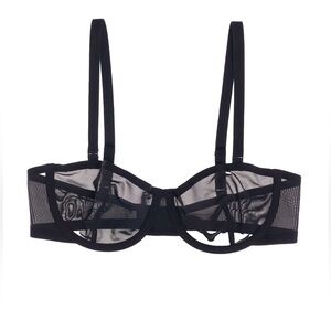 CUUP The Balconette Mesh Bra Black 34F- Still Full Price